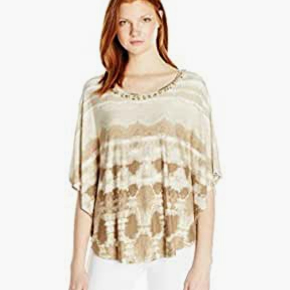 RUBY RD. BEADED BUTTERFLY TOP S